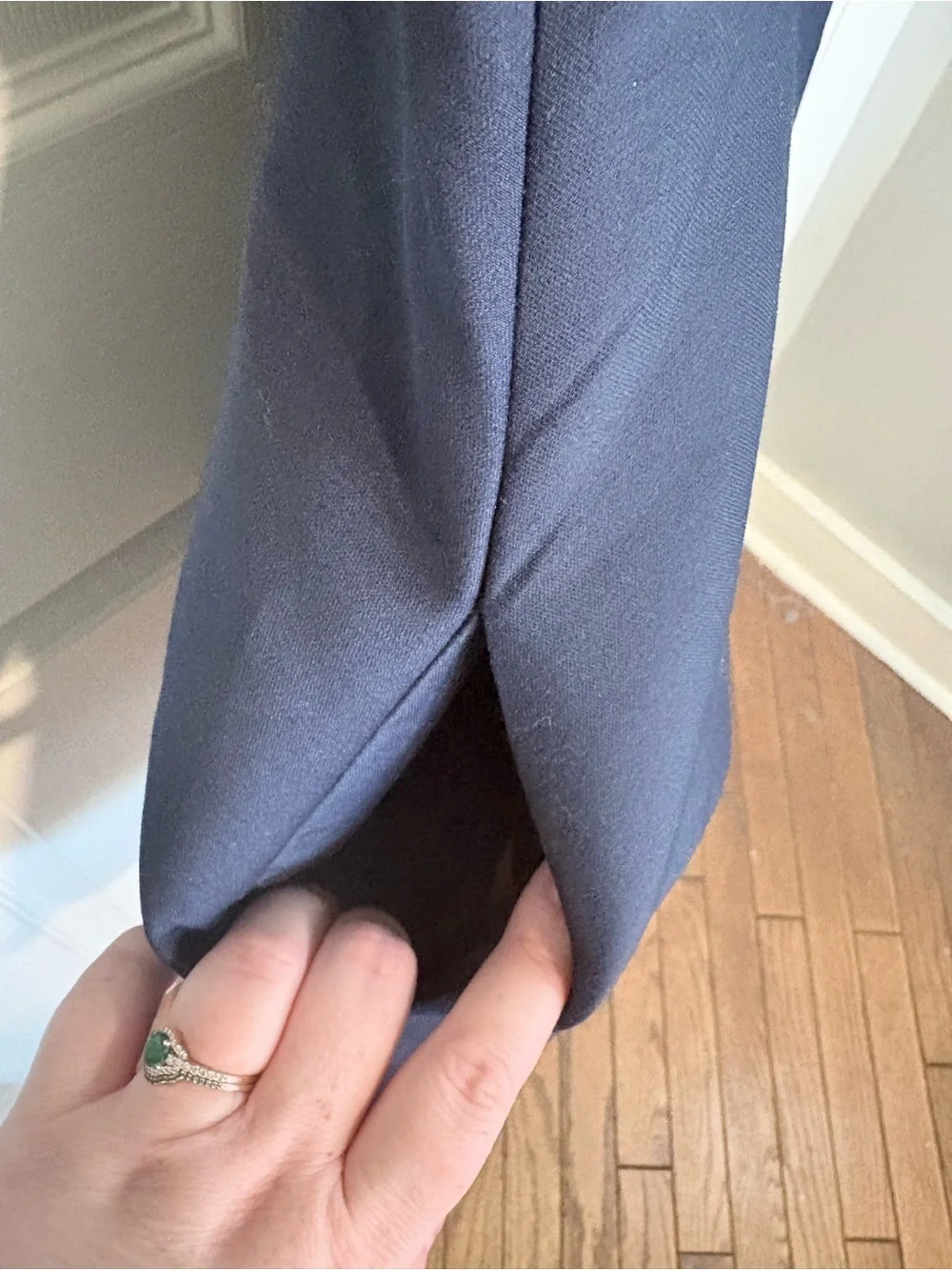 Kate Spade New York Navy Fit & Flare Dress Velvet Bow Size 2